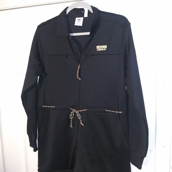 Adidas Womens Originals R.Y.V. Black/ Gold Romper - Picture 11 of 11